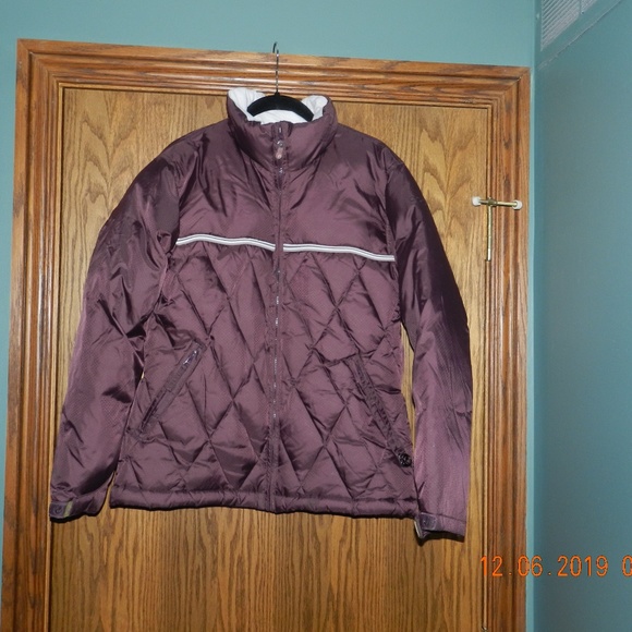 Powder Room Jackets & Coats Womens Powder Room Maroon Down Jacket